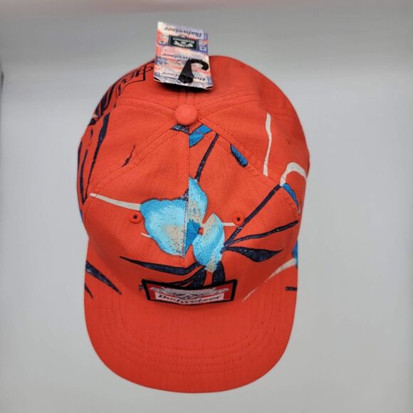 Billabong X Budweiser Mens Womens Hat Snapback Vacay Tropical Red Blue Floral - Picture 6 of 12